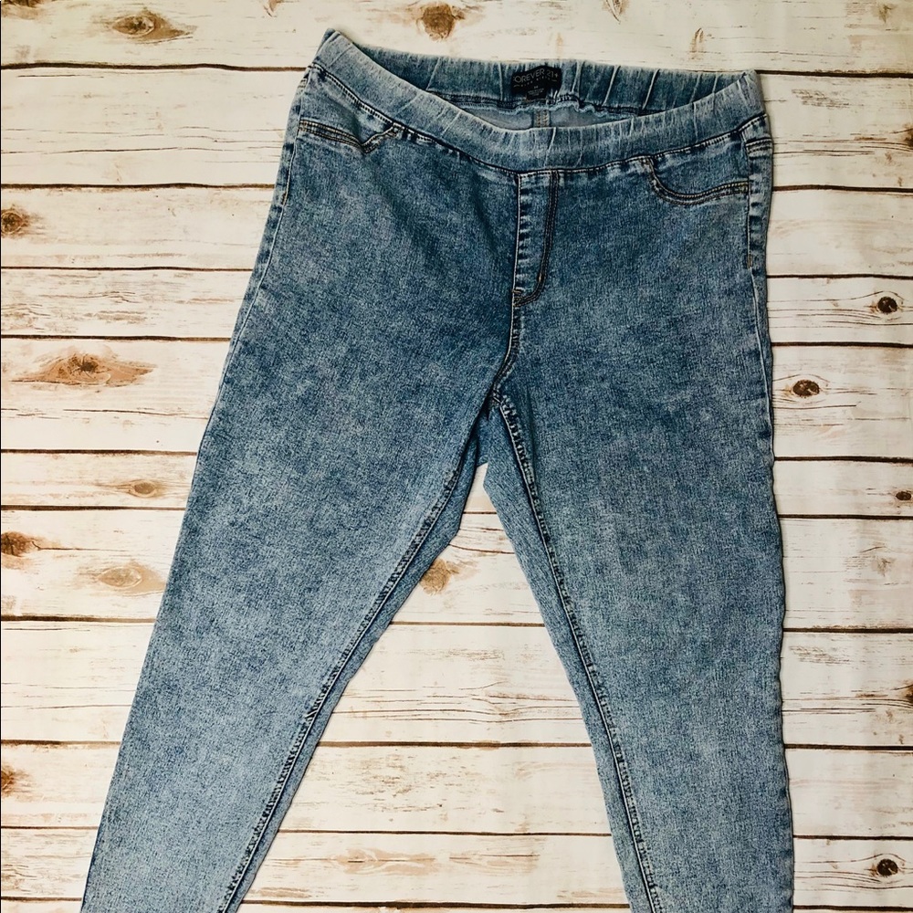 Stonewashed jeggings from forever 21